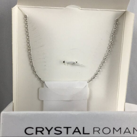 CRYSTAL ROMANCE Genuine Crystal Fine Silver Plated Necklace with Owl Pendant - Picture 3 of 4